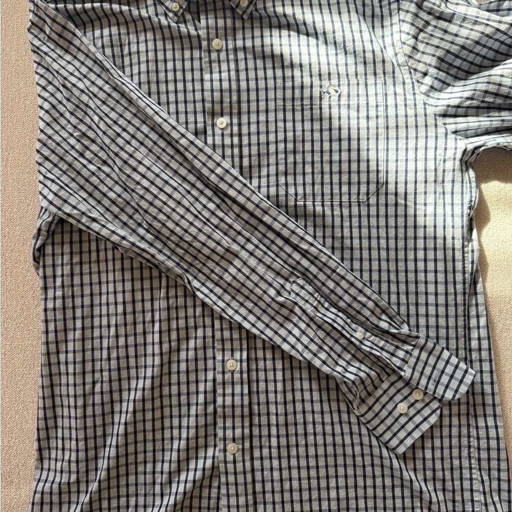 Fish Hippie Classic Navy and White Checkered Men's Shirt